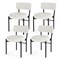 Costway Dining Chair Set of 2/4 with Curved Backrest Padded Seat & Metal Legs for Dining Room Gray/White
